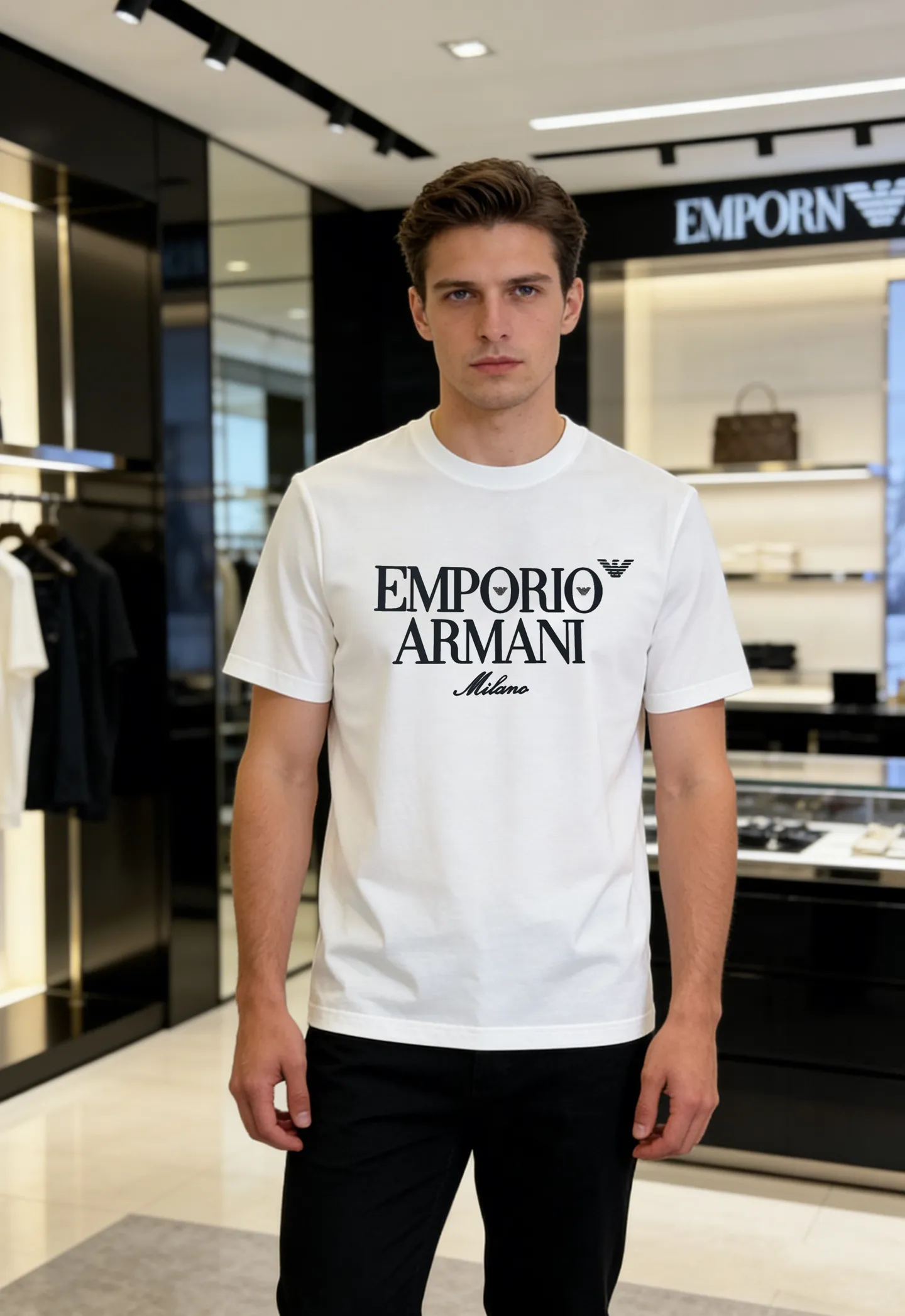 195 ⚜️ARMAN* 26s New Arrival T .Classic ～ Classic . . ！ ！ 190g ， . ， Breathable ， ！ ：Black.Dark Blue. .White.Sizes：M-3XL ❗️（S 4XL ）175/140 L